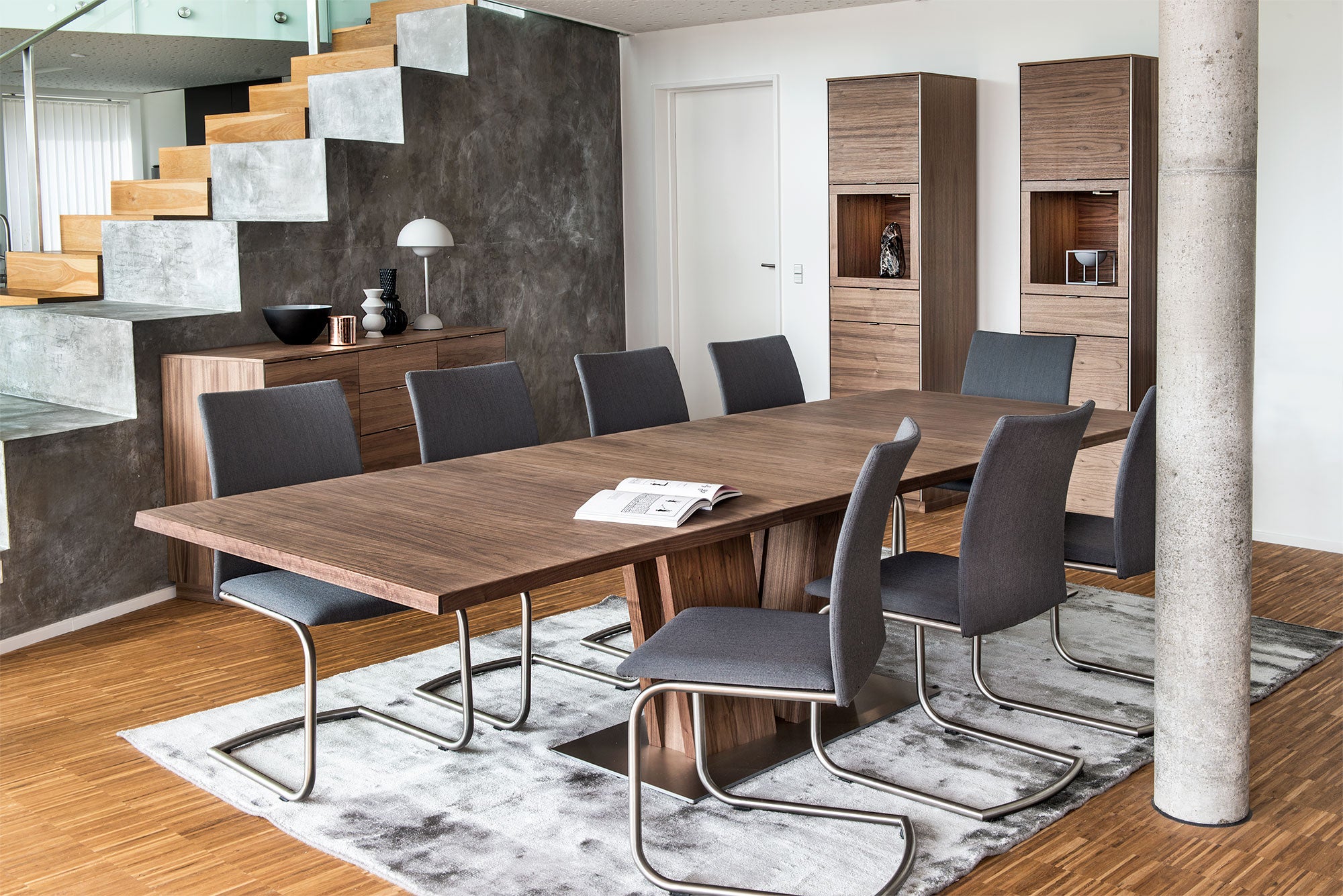 Sm37 Pöytä Luonnonöljytty saksanpähkinä 176-276X100X74Cm