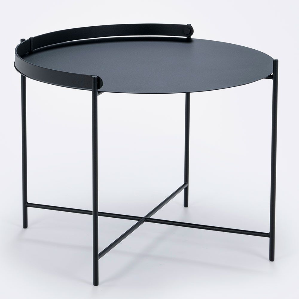 Edge sidobord 62 cm musta teräs