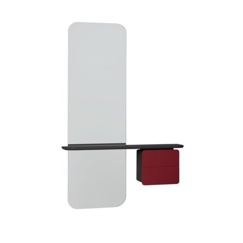 One More Look Peili musta tammi/ Ruby Red
