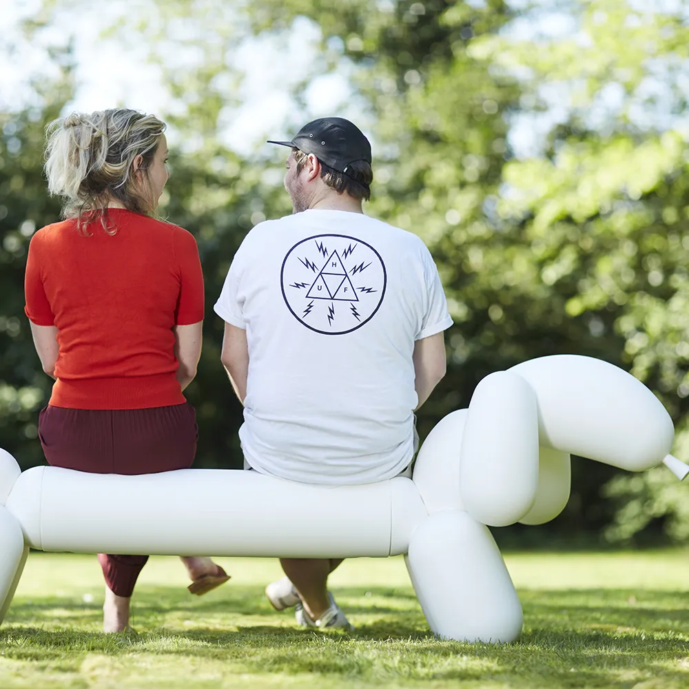 Attackle! recycled Puutarhapenkki white