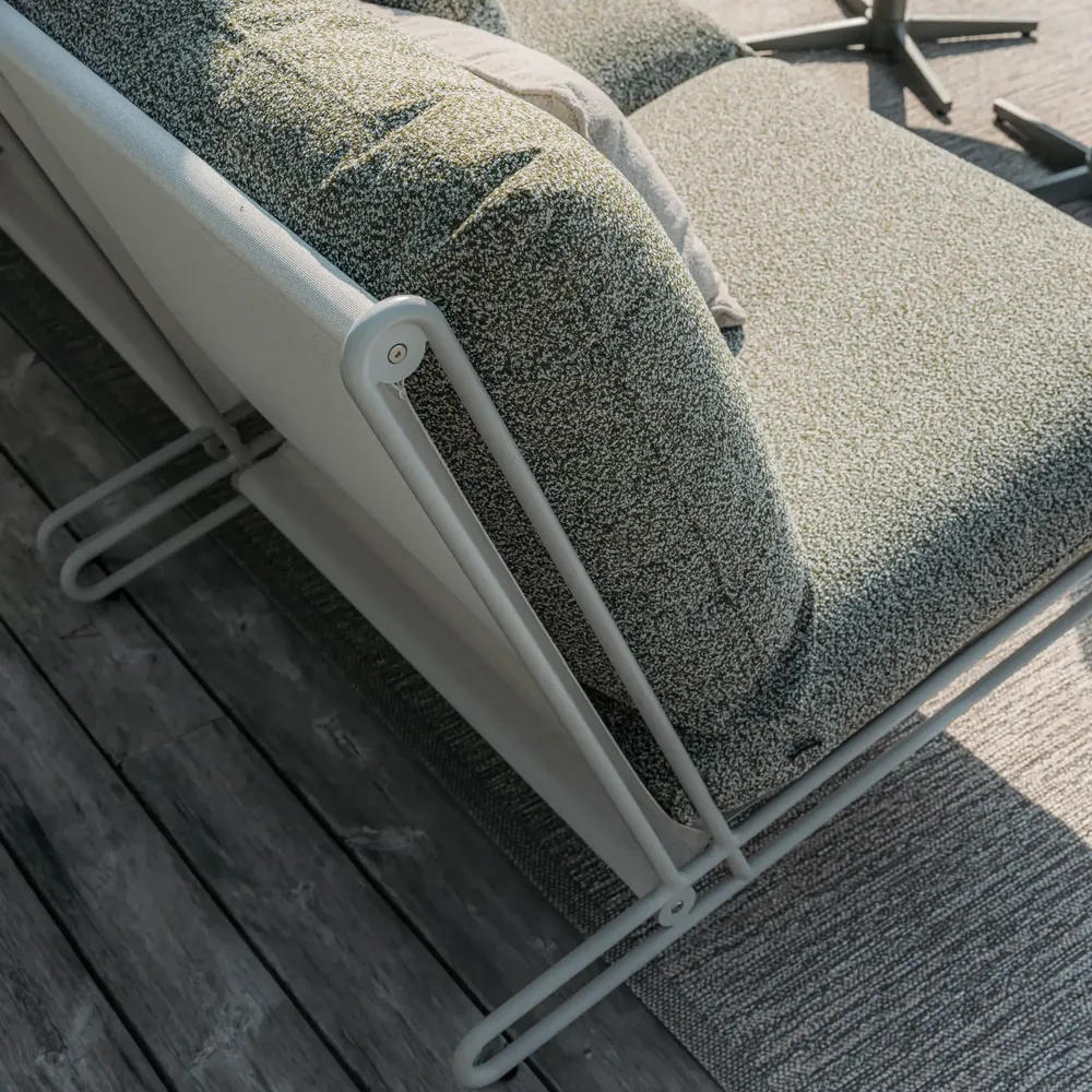 Blixt nojatuoli Light Grey/Teddy Verde