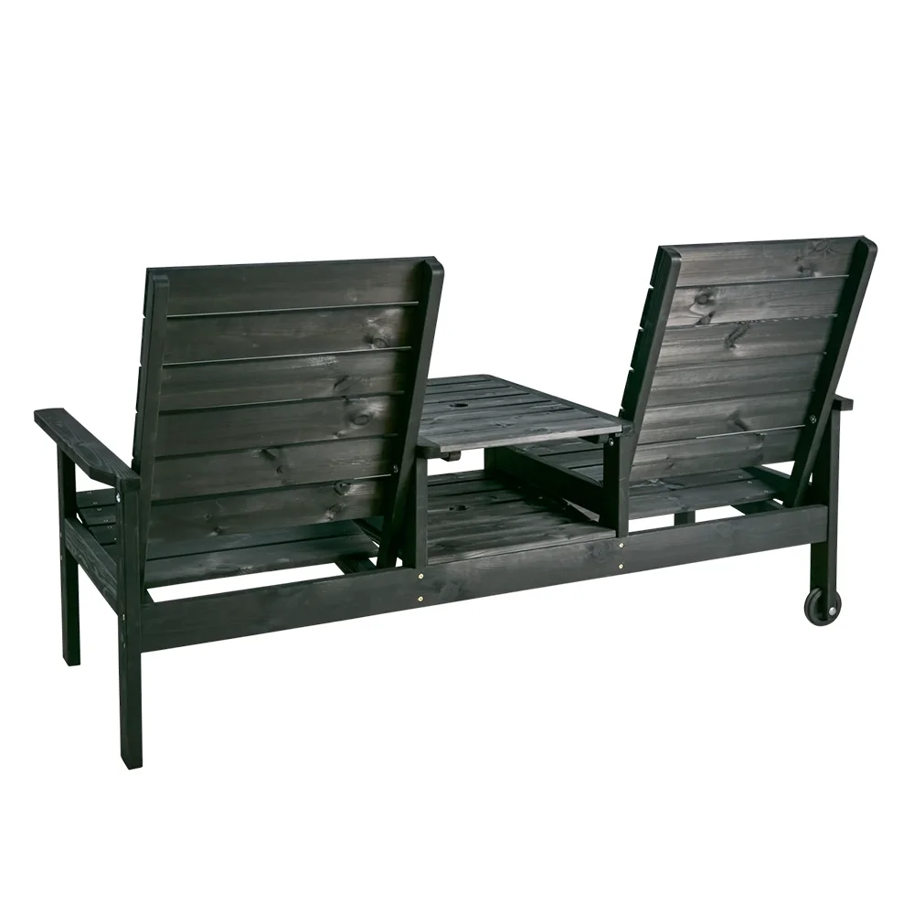 DU o JA 2-istuttava sohva Musta