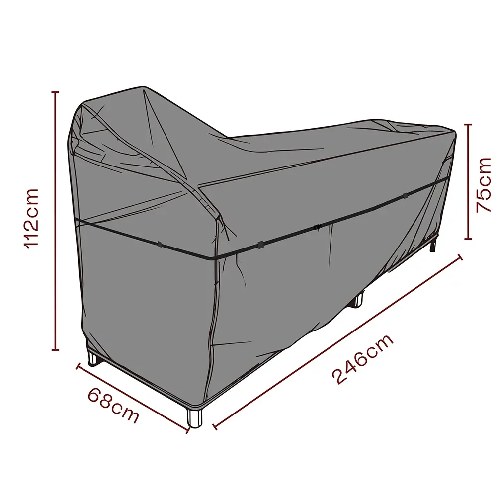 Huonekalusuoja ulkokeittiö 246x68x112/75 cm Premium