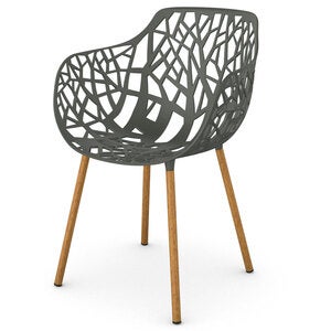Forest Käsinojallinen tuoli Iroko/Metallic Grey