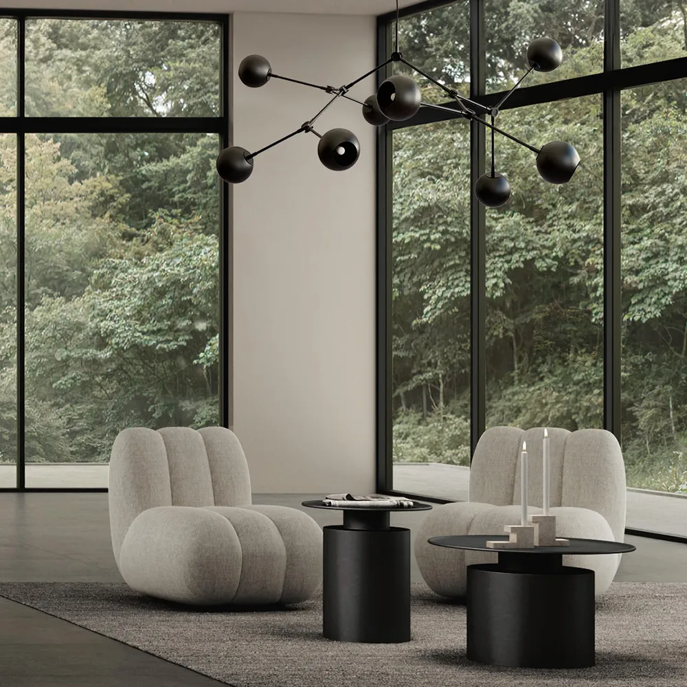 Pillar-sohvapöytä, matala – Burned Black