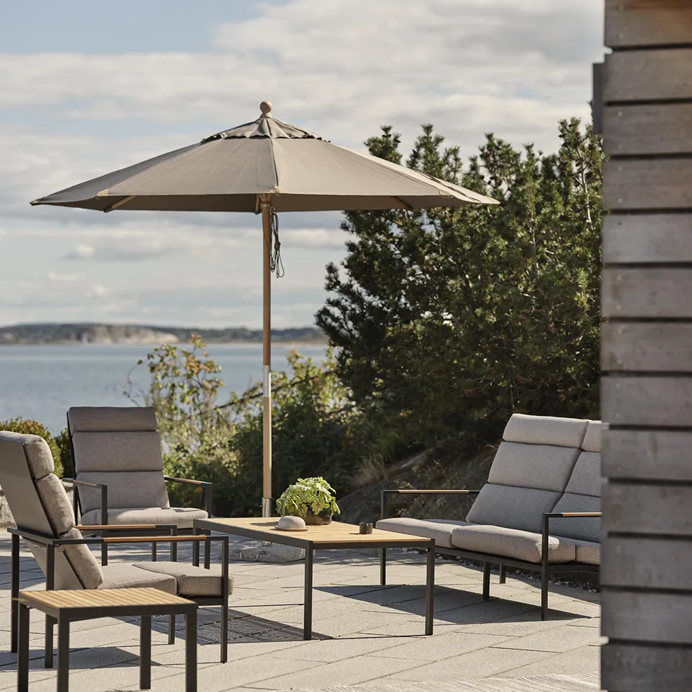 Reggio puinen aurinkovarjo 300 cm FSC Taupe