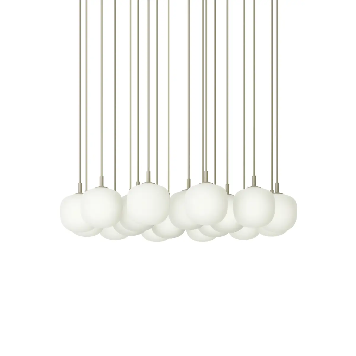 Rime Pendant Cluster - Ø12 - 18 - White / Grey  