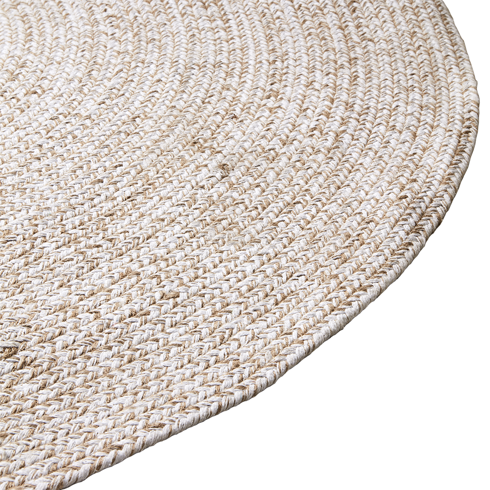  JUNI matto luonnon/valkoinen Ø150 cm