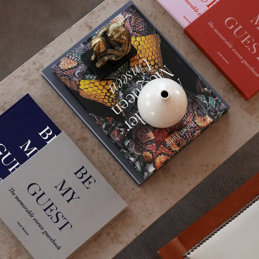  Vieraskirja - harmaa/sininen