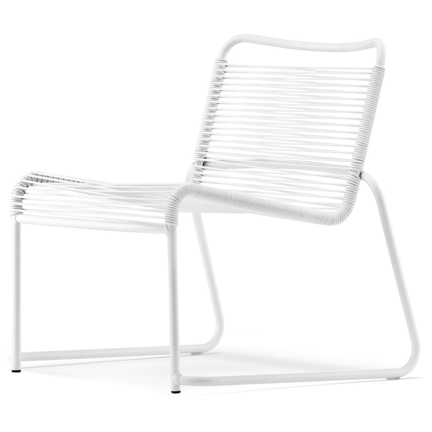 Lido lounge chair low back armchair white alumiini