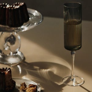 Samppanjalasi 2-pack Ripple Smoked Grey