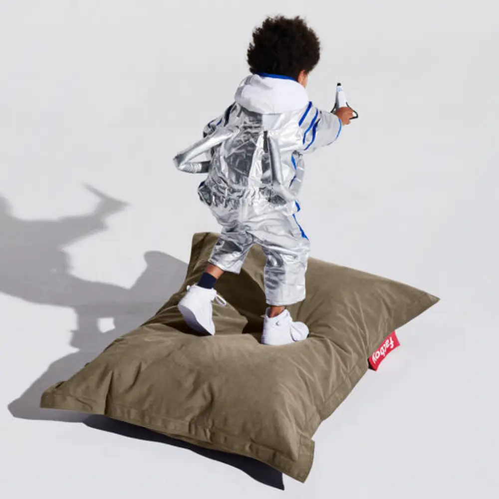 junior canvas papupussi recycled taupe grey