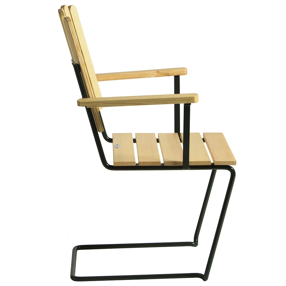 A2 nojatuoli Öljytty mänty / vihreä runko