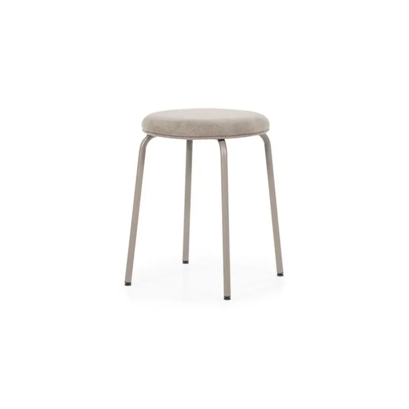 Skola jakkara 37x37x48 cm metalli taupe