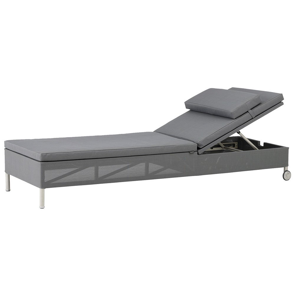 Rest solsäng single sis.. Grey Natté tyynysetit