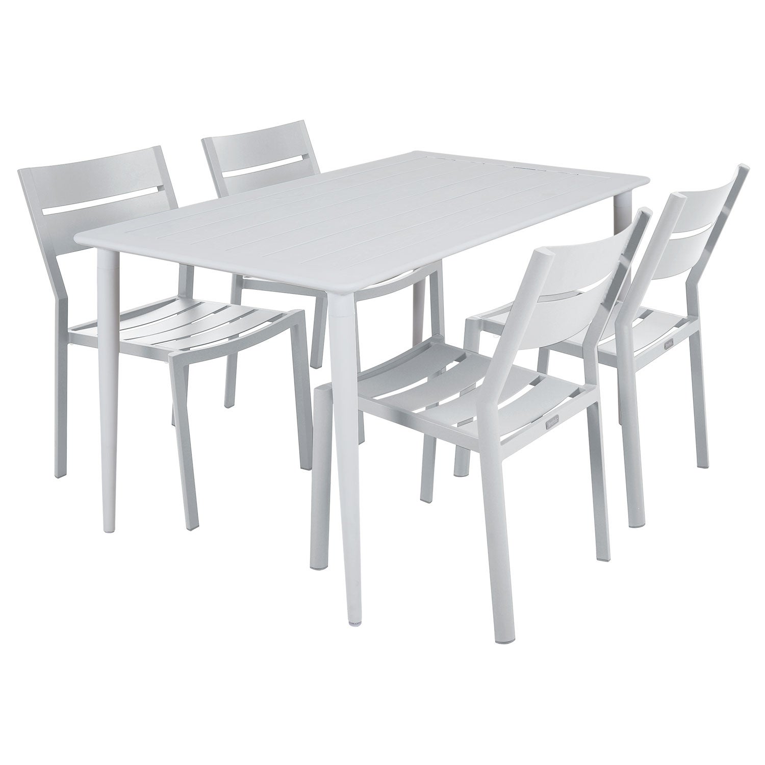 Nimes/Delia ruokailuryhmä valkoinen Brafab