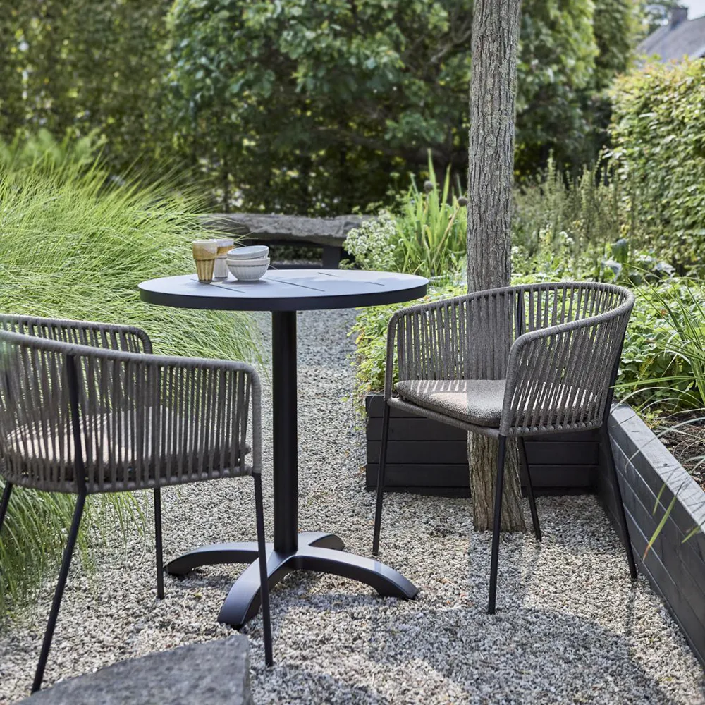 PIATTO Tuoli käsinojilla - Raw Peanut / Black