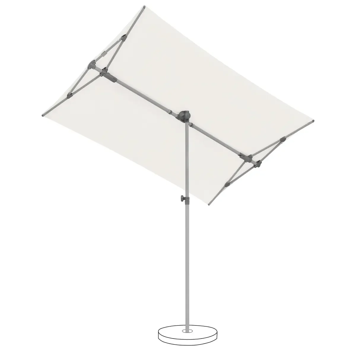 Glatz Flex Roof -aurinkovarjo 195 x 140 cm, väri Sand White
