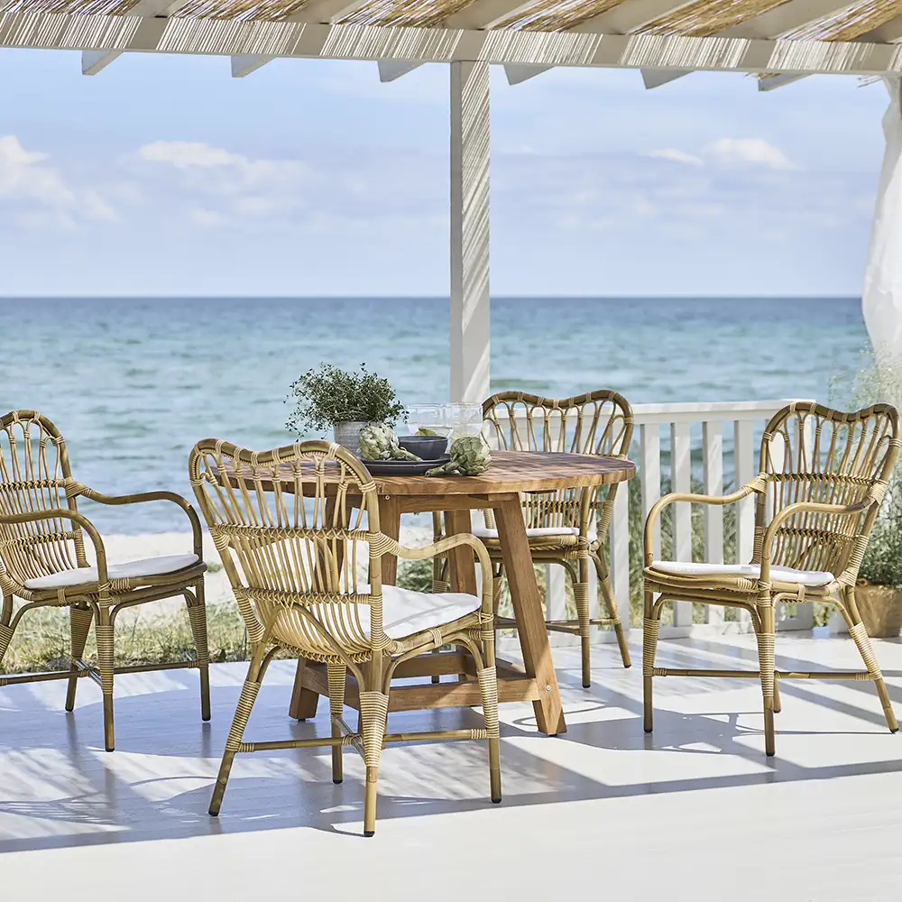 Margret-käsinojatuoli antiikki-keinorottinkina