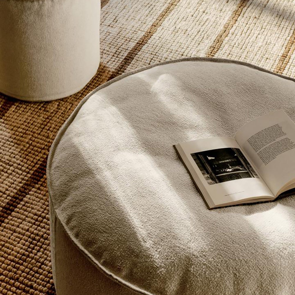  Aun puuvillapouff - Ø40 - Luonnonvalkoinen