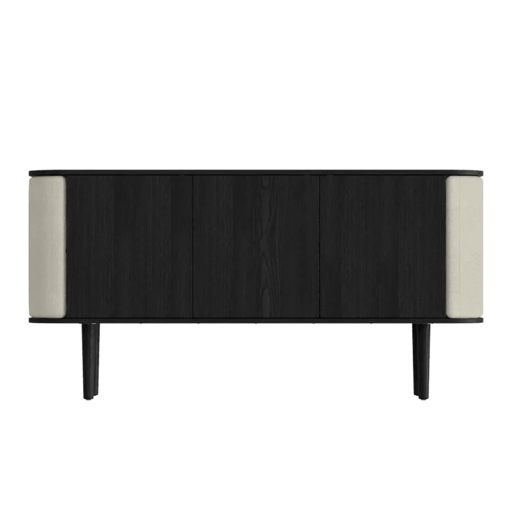 Treasures 3-ovinen kaappi, musta tammi/White Sands