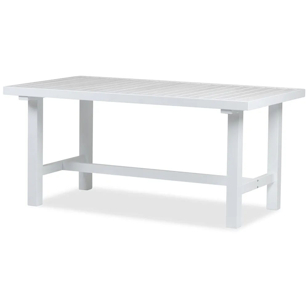 80x142cm H: 65.5cm pöytä Alumiini valkoinen 