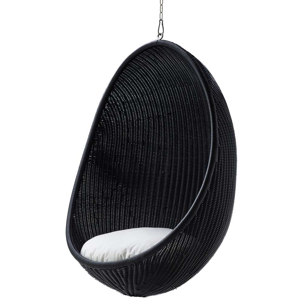 The Hanging Egg Chair Outdoor, Musta