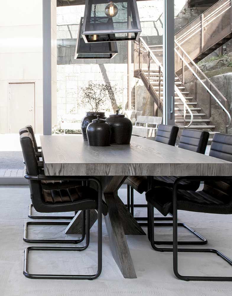 Hunter ruokapöytä 130 cm antiikinharmaa Artwood