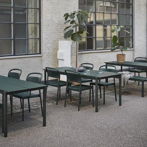 Linear Steel Ruokapöytä 140X75 cm Dark Green 