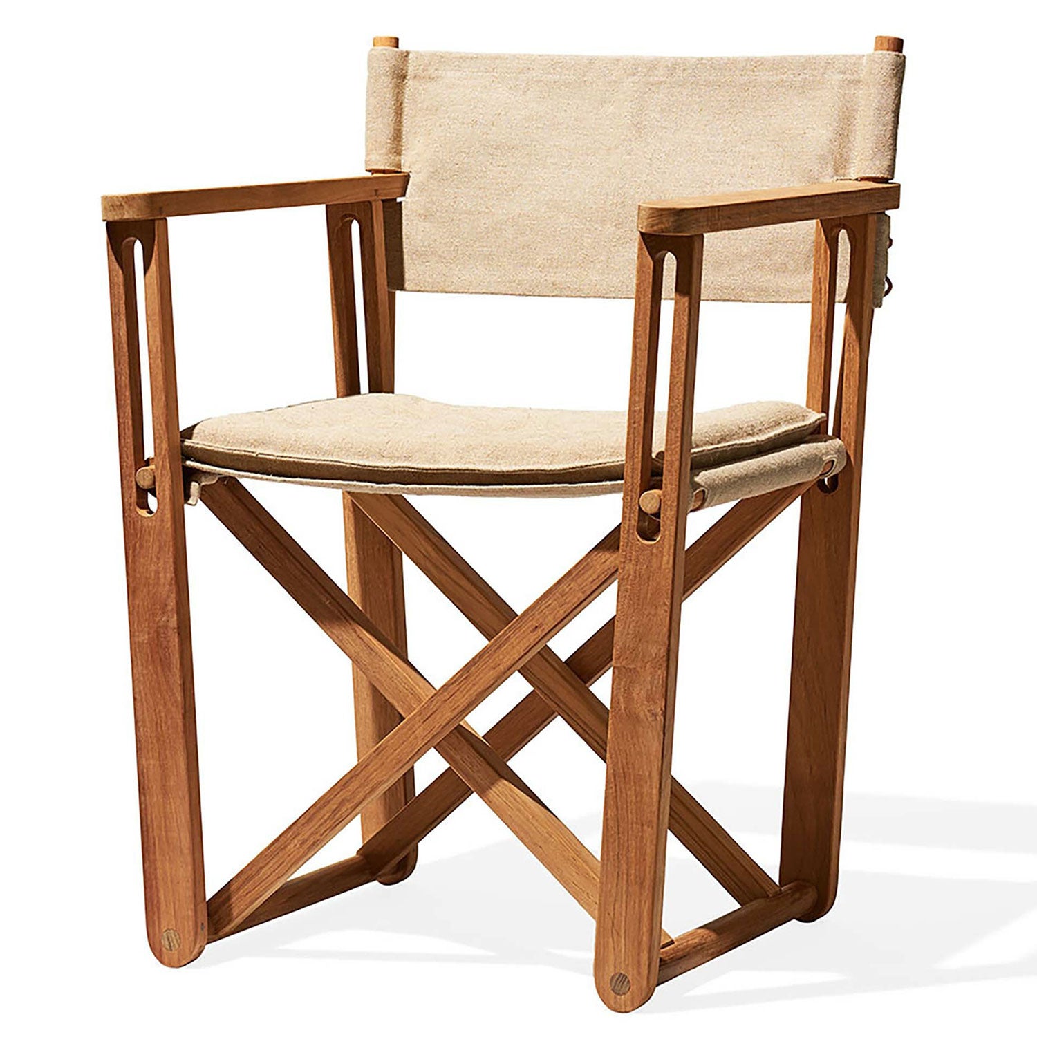 Kryss lounge-nojatuoli tiikki Skargaarden