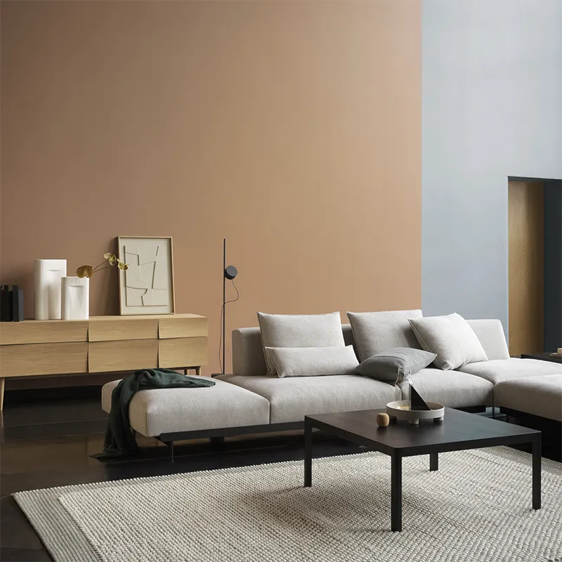 Workshop sohvapöytä 43 x 120 cm - Black Linoleum