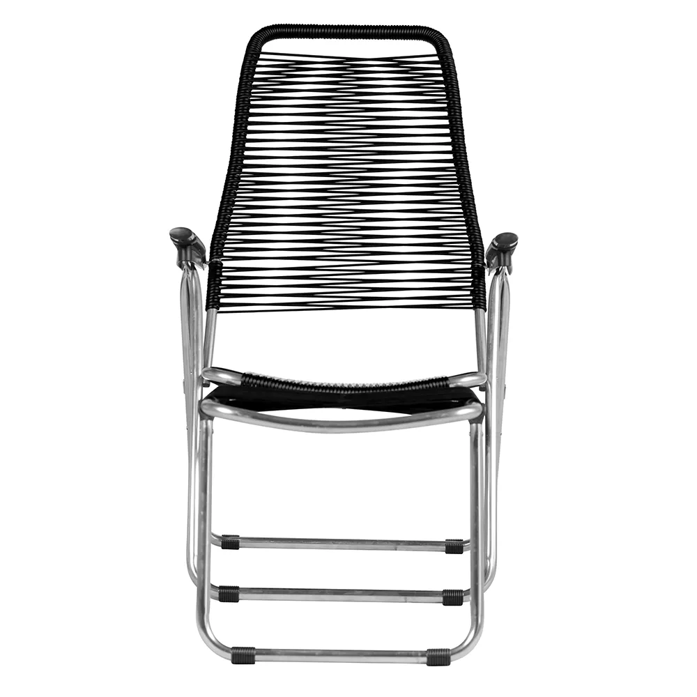 Spaghetti aurinkotuoli mustalla alumiinilla