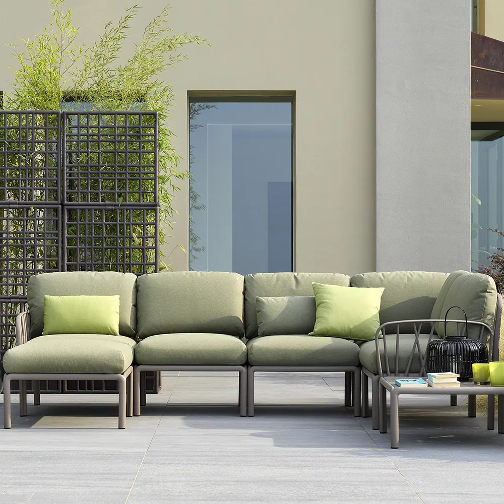 Komodo 5 kulmasohva Tortora - Canvas Sunbrella