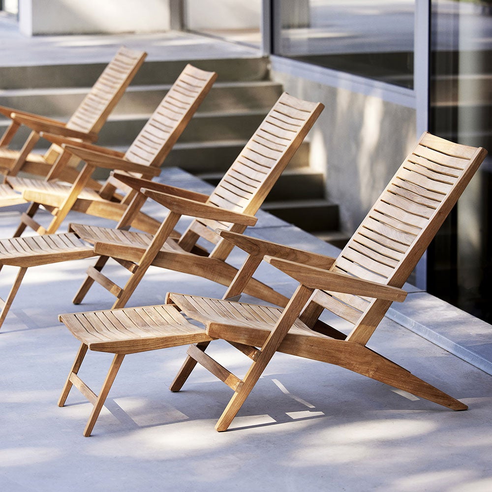 Flip dekksstol tiikki