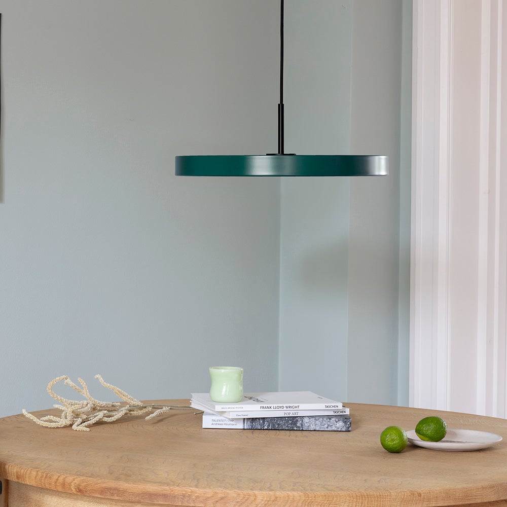 Asteria keskikokoinen kattovalaisin Ø43 cm Forest Green/musta