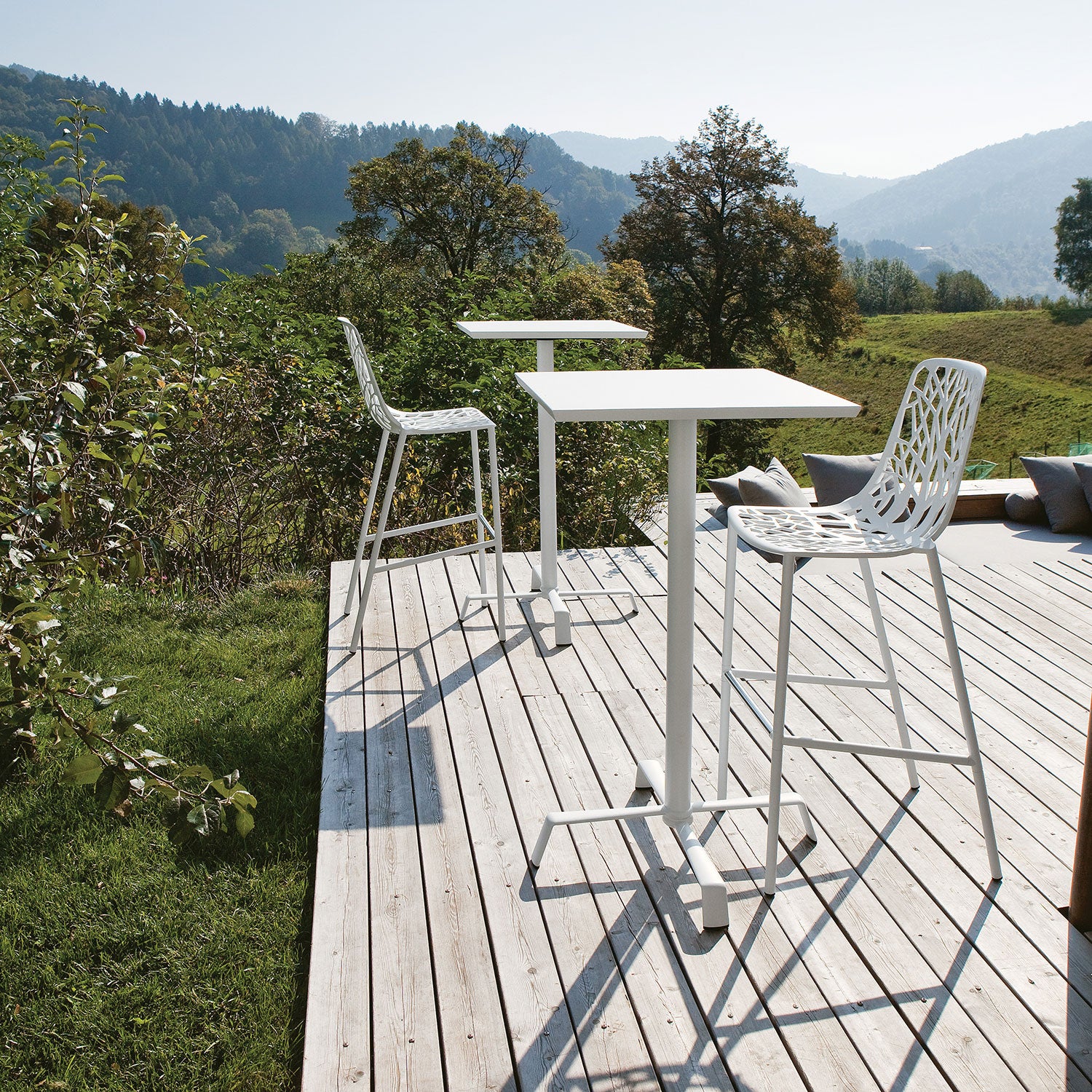 Forest baarijakkara 78 cm korkealla selkänojalla White