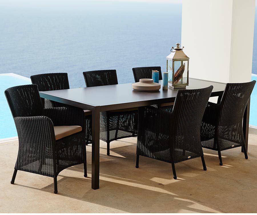 Hampsted käsinojatuoli konstrotting musta