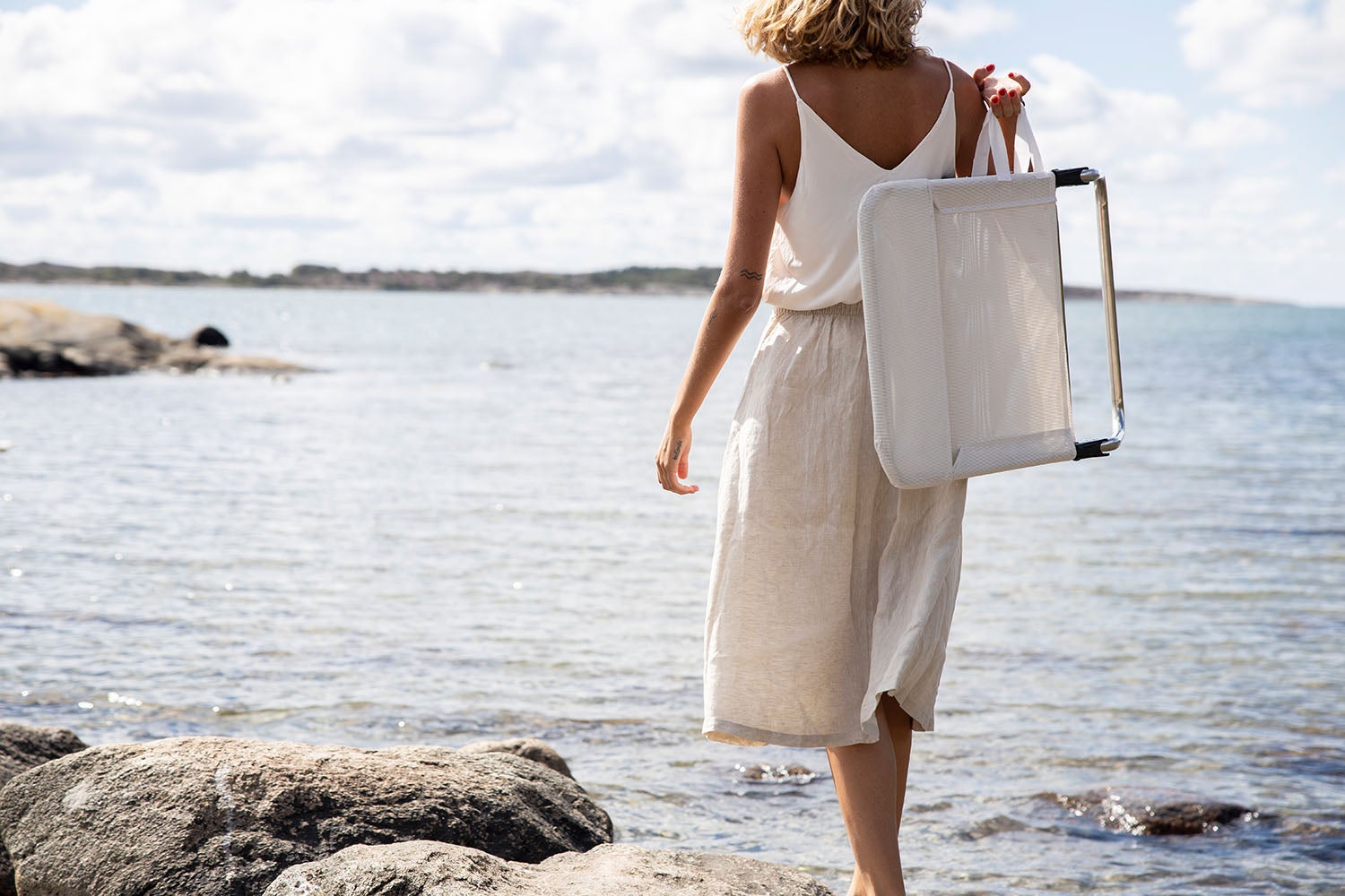 Quick aurinkotuoli valkoinen alumiini/textilene