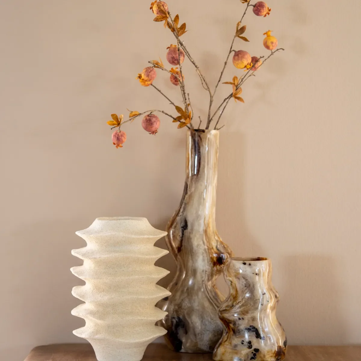 Stonea 1 maljakko 19x17x26 cm hartsi ruskea