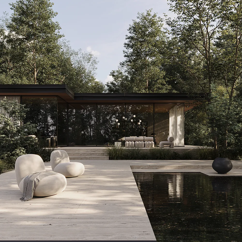 Toe nojatuoli Flat - Warm Ash