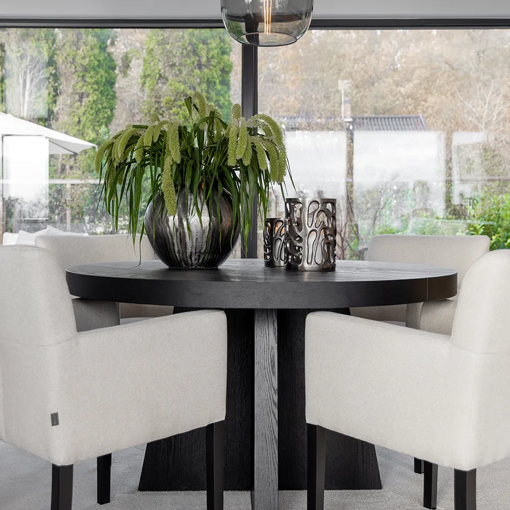 Trent jatkettava ruokapöytä 130-250 x 130 cm musta Artwood