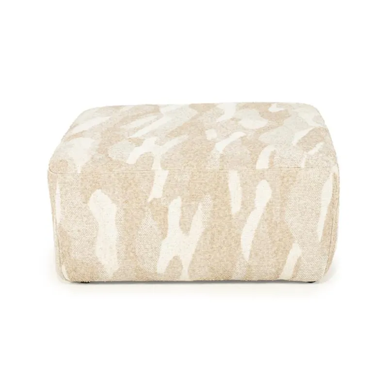 By-Boo, Pouf Rytm large - beige 70x70x34 cm