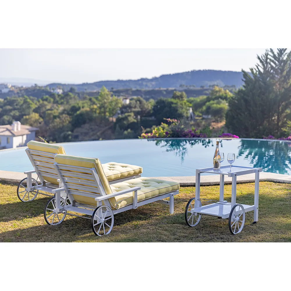 Aurinkovuotee kanssa käsinoja Alumiini valkoinen 