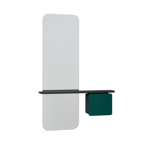 One More Look Peili musta tammi/ Forest Green
