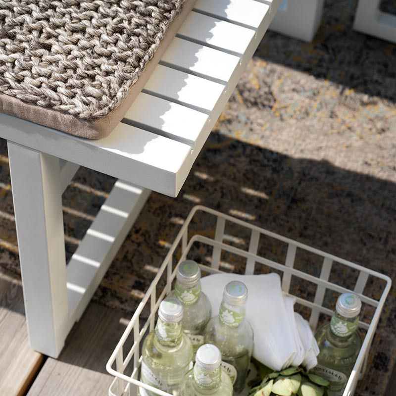 Vevi penkki 41 x 105 cm valkoinen Brafab