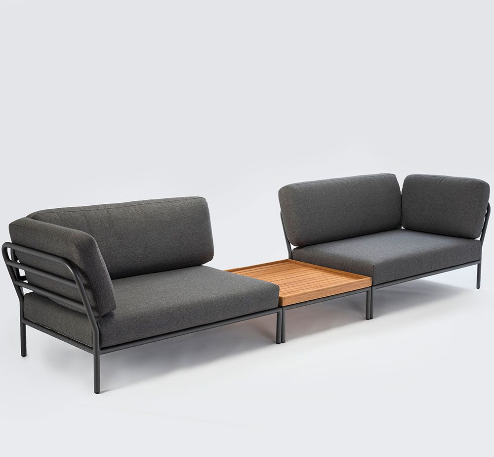 Level sohvapöytä 41x81 cm harmaa alumiini