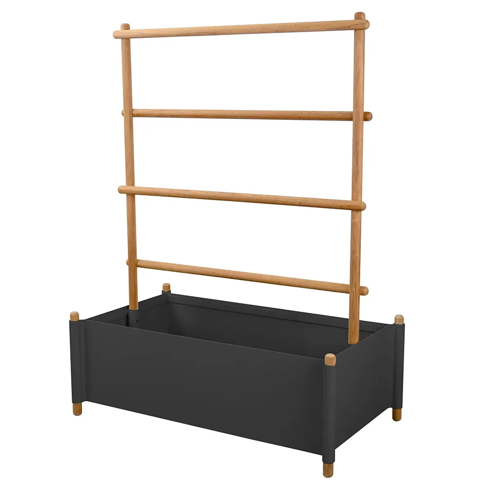 Sticks planter 103x58 cm telineellä Teak/Grey