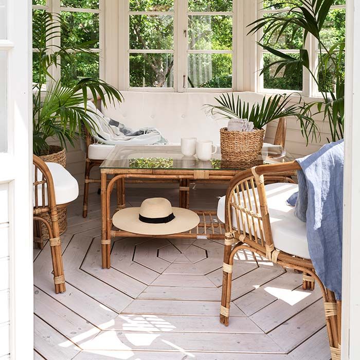 Astrakan rottinkinojatuoli luonnonvärinen/valkoinen Brafab