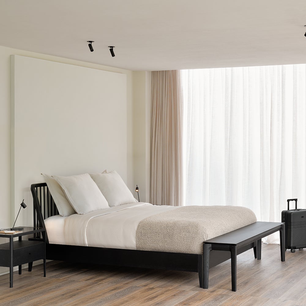 Spindle Sängyn runko 160x200 cm Musta tammi