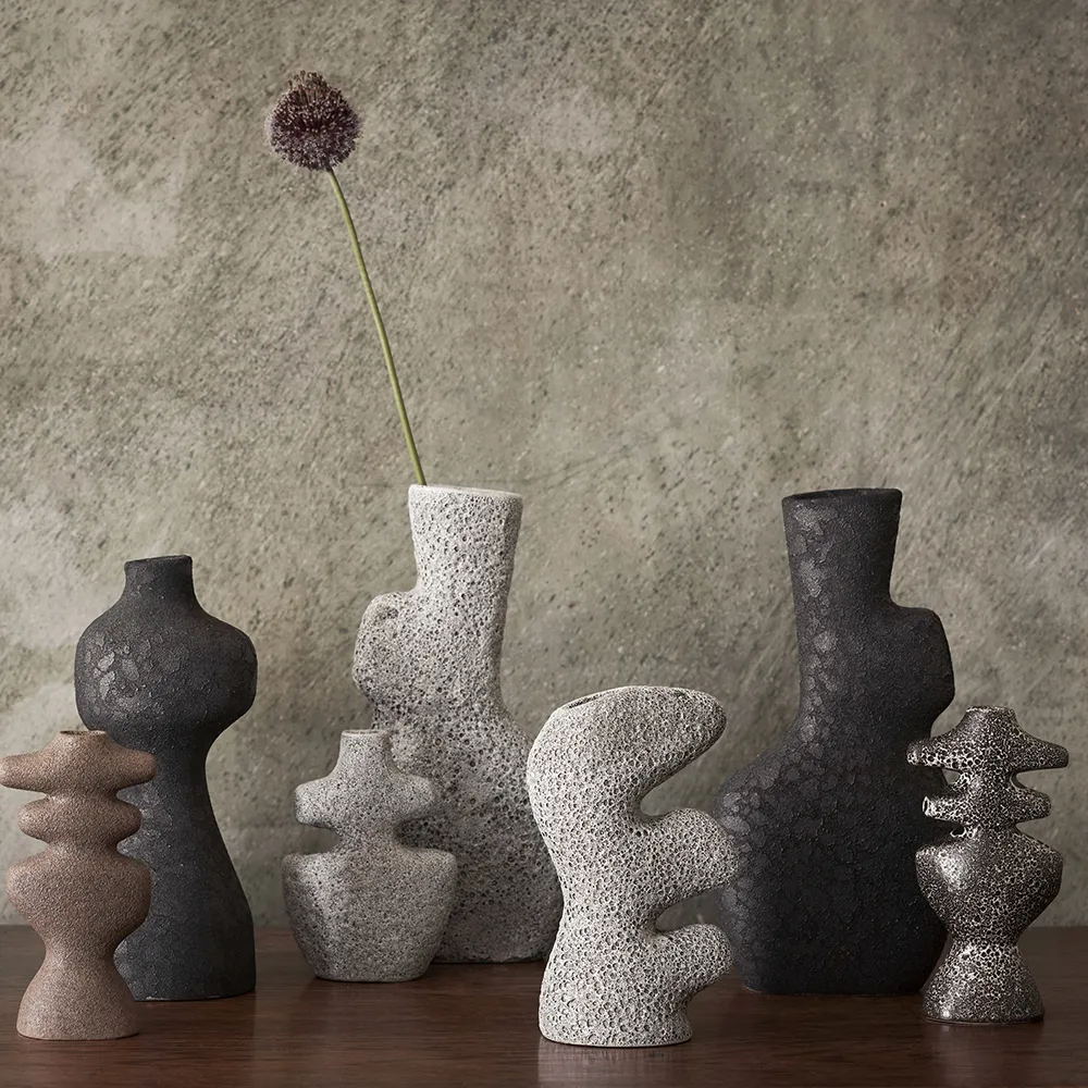 Yara Candle Holder - Large - Brown Spot